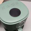 COOK WITH COLOR Colorful 1200W 4Qt Air Fryer: Glass Basket, Dishwasher Safe, 60min Timer, 6 Presets, Temp Control 175F-400F, 4 QT, Dark Sage (Medium)