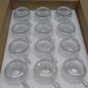 12 PACK Premium Glass Coffee Mugs with Handle, 12 OZ Classic Vertical Stripes Glass Coffee Cups, Transparent Tea Cup for Hot/Cold Beverages, Glassware Set for Americano, Latte, Cappuccino