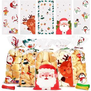JMANNI Christmas Cellophane Treat Bags,120 Pieces Winter Snowflake Bags Cellophane Holiday Treat Bags Snowflake Cookie Bags With Ribbon for Winter Holiday Party Supplies JMANNI Christmas Cellophane Treat Bags,120 Pieces Winter Snowflake Bags Cellophane Holiday Treat Bags Snowflake Cookie Bags With Ribbon for Winter Holiday Party Supplies