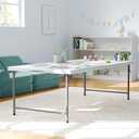 Flash Furniture 60x30 Kids Bi-Fold Folding Table, Granite White, 30"W x 60"L x 18.75"H