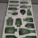 SUPMIND Glass Bud Vase Set, 16pcs Small Green Flower Vases for Table Centerpieces in Bulk, Mini Vintage Vase for Wedding, Home, Table Decoration