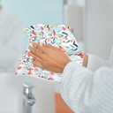 Whaline 100Pcs Spring Floral Guest Napkins Colorful Leaves Flowers Paper Napkins Greenery Disposable Dinner Hand Napkin Towel for Home Kitchen Bathroom Holiday Party Supplies