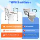 Toilet Seat Risers for Seniors, FSA and HSA Eligible Raised Toilet Seat with Handles, 8-Level Height and 3-Level Width Adjustment, Fits Most Body Sizes and Toilets, for Elderly, Pregnant, and Disabled