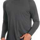 Men's Sun Protection Shirts UPF 50+ UV Long Sleeve Rash Guard Shirts Lightweight Quick Dry for Fishing Swimming Running Size Small