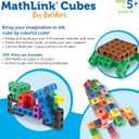 Learning Resources MathLink Cubes Big Builders - Math Manipulatives Kindergarten Games, Pattern Building Blocks, Counting Blocks, STEM Sets, Classroom Counters, Fine Motor Skills, Gifts For Kids
