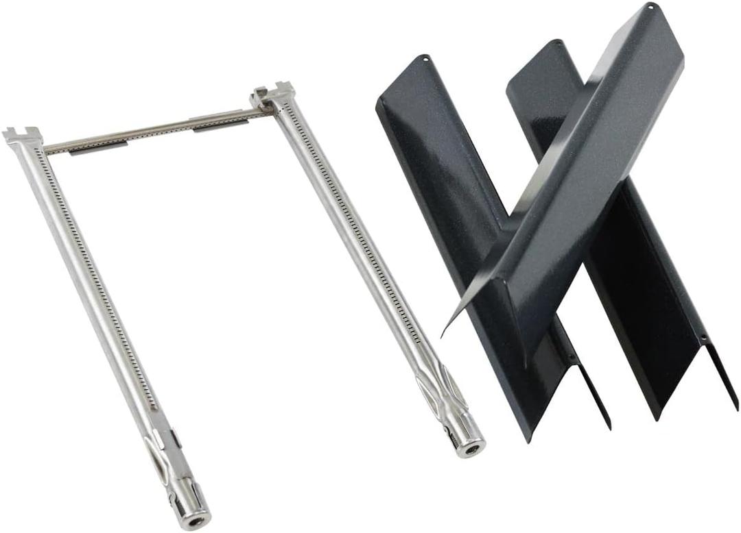 Spirit e210 7635 Flavorizer Bars and 69785 67024 Burner for Weber Spirit I & II 200 Spirit E210 E220 S210 S220 GS4 200 with Front Control, Grill Replacement Parts for Weber Spirit 2 E210 Grill Parts