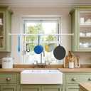 Bonpally Shower Curtain Rod 32-89 Inches Adjustable, Non-Slip Spring Tension Shower Rod Stainless Steel for Bathroom, No Drilling, White