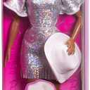 Barbie Fashionistas Doll #239 with Black Hair Wearing Sparkly Silver Fringe Dress with Western Accessories Like White Cowboy Hat and Boots