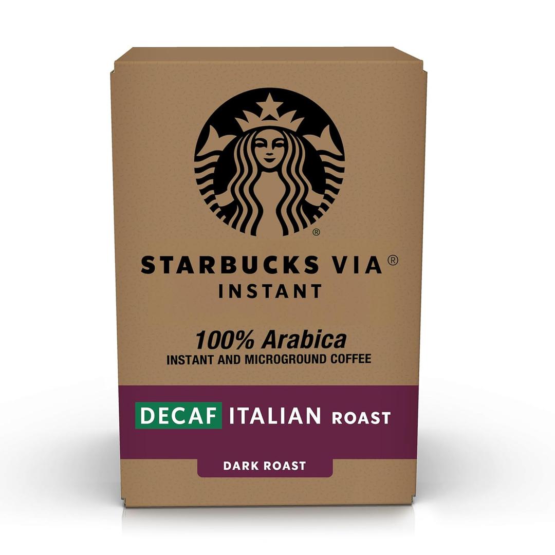 Starbucks VIA Ready Brew Coffee, Decaf Italian Roast, 50 Count, 5.8 Ounce,BBD-04/02/2025