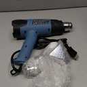 ROMECH 1500W Heavy Duty Heat Gun, Variable Temperature Control Hot Air Gun Kit with 2 Air Flow 120F~1200F and 4 Nozzles for Crafts Shrink Wrap (Blue)