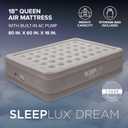 SLEEPLUX Dream Luxury Queen Air Mattress, Built-in Dual Pump, Stays Inflated All Night, 18 Double-High Blow-Up Airbed with Coil Beams, for Guests, RV Camping & Home