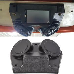 KUAFU Universal Overhead Stereo Console Compatible with Polaris RZR 570 800 RZR-4 XP1K Golf Cart Radio Cover Black