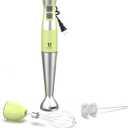 Immersion Hand Blender, UTALENT 3-in-1 8-Speed Stick Blender with Milk Frother, Egg Whisk for Coffee Milk Foam, Puree Baby Food, Smoothies, Sauces and Soups - Green