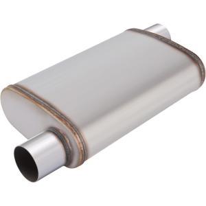 LCGP 2.5inch Universal Muffler, Performance Chamber Exhaust Muffler, 2.5" Offset In/Out, 20" Overall Length Straight-Through Performance with Stainless Steel Muffler for Truck, Cars(2.5''Inlet/Outlet)