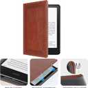 CoBak Case with Stand for Kindle Paperwhite 12th Gen 2024 Released (7") & Kindle Colorsoft Signature Edition - Durable PU Leather Cover with Auto Sleep Wake, Card Slot, Hand Strap Feature, Vintage