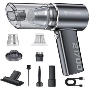 Car Vacuum Cordless Portable with Brushless Motor,16000PA Suction Power, 3-in-1 Compressed Air Duster & Air Blower & Pump Wireless Mini Handheld Cleaner for Home, Car, Pet, Office
