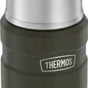 THERMOS Stainless King Vacuum-Insulated Food Jar with Spoon, 16 Ounce, Army Green
