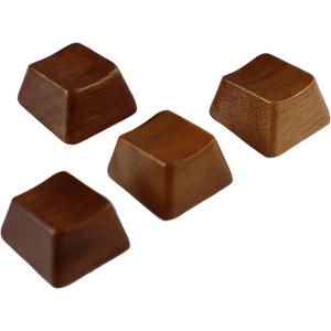 YMDK Wooden Keycap Solid Walnut Wood Keycap Novelty Keycaps Spacebar Esc Arrow Keys OEM Profile for Cherry MX Mechanical Keyboard (Arrow 4 Keys R1)