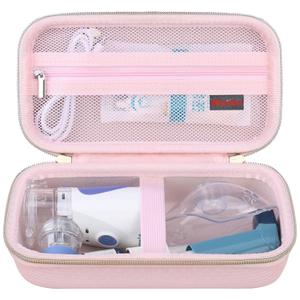 Elonbo Carrying Case for Portable Handheld Inhaler Nebulizer Machine for Adults and Kids, Asthma Inhaler Travel Case, Handheld Mesh Atomizer Machine Holder, Inhaler Spacer Bag, Star Pink