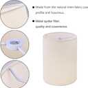 Wellmet CreamWhite 6"x 6"x10" Lampshade, No Assembly Required, Classic Modern Lamp Shade for Table Lamp, Bedside Lamp, Floor Lamp, Fabric Drum Lampshade, Spider Fitter