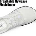 WateLves Barefoot Water Shoes Women Men Breathable Wide Width Toe Box Beach Walking Shoes Comfortable Slip On Minimalist Sneakers for Travel Hiking (White)