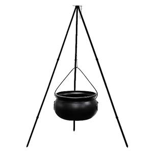 Halloween Decorations Outdoor - Large Witches Cauldron on Tripod with Lights - Plastic Bowl Decor - Hocus Pocus Candy Bucket Decoration for Home Porch Outside (Black)