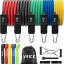 VEICK Resistance Bands, Exercise Bands, Workout Bands, Resistance Bands for Working Out with Handles for Men and Women, Exercising Bands for Fitness Weights Work Out at Home (Colorful)