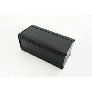 Cheval Multipurpose Aluminum Enclosure Heatsink DIY Project Box (Aluminum and Aluminum extrude Enclosure with Mount bar (2U) 86 x 100 x 200 mm.) Black