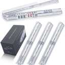 Mahjong Racks with Pushers, 20 Inch Non-Slip Set of 4,Clear, 20" x 3.2" x 1.1"