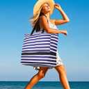 ISEYOU Beach Bag with Cooler, 49L Large Waterproof Sandproof Tote with Zipper, Foldable Travel Bag for Beach, Pool, Picnic, XX-Large