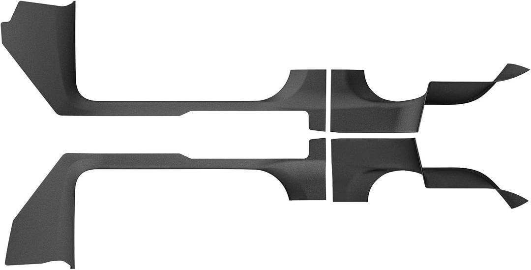LUCKEASY 4PCS Front & Rear Door Entry Threshold Strip Protector for Tesla Model Y Juniper 2025 2026 Door Sill Protective Cover Anti-dust Pads Protector Cover for Model Y Juniper Accessories TPE Black