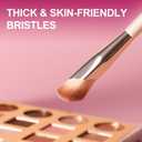 2 x Angled Foundation Brush and Concealer Brush Set, 2 Pack Concealer Brushes Under Eye Kabuki Face Blending Makeup Brush for Nose Contour Brush, Cover Dark Circles, Blending, Liquid, Cream Pink