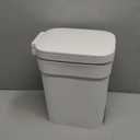 JiatuA Small Bathroom Trash Can with Lid Soft Close, 2.6 Gallon Step Garbage Can Slim Trash Bin Wastebasket for Kitchen Bedroom Office Living Room Toilet College Dorm, White