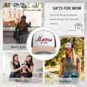 Embroidered Mama EST.2025 Hat for Women (One Size)