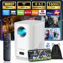 15000Lumens Portable Mini Electric Focus Projector 1080P Native Projector With WiFi and Bluetooth