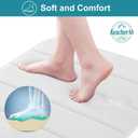 Bathroom Rugs Sets 3 Pieces Thicker Memory Foam Bath Mat with Non Slip Backing, Machine Wash, Dries Quickly, Ultra Soft White Bath Carpet with Toilet Rug for Bathroom,Kitchen,Tub