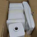 White Bathroom Accessories Set 5 Pieces, Resin Toothbrush Holders Set Complete with Soap Dispenser, Toothbrush Holder, Vanity Tray, Bathroom Tumbler and Qtip Holder for Small Spaces