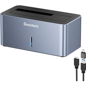 USB 3.0 to SATA External Hard Drive Docking Station, dockteck 2.5/3.5 Inch SATA HDD & SSD 5Gbps Aluminum Docking Station, Support UASP