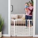 Safety 1st Easy Install Walk Thru Baby Gate for Doorway With Door, Dog Gates, Fits 29"-38", Easy Install 28" Tall, White
