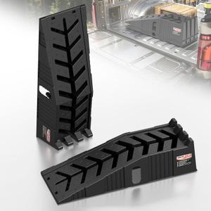16000lb Stackable Heavy Duty Car Ramps for Oil Change,Save 50%Space | 7.3" Lift & 18 Anti-Slip Pads Offer Stability for Underbody Work. Stackable Design Fits Better for Tight Garage Spaces, 2Pack