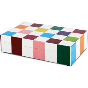 Handicrafts Home Decorative Storage Box 10x6  Remote Organizer Box with Lid, Modern Decorative Keepsake Box, Boho Shelf Dcor, Memory Box for Photos or Letters, Decorative Box for Table Dcor (MEDLEY-JESTER)