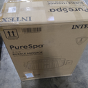 INTEX 28425EH PureSpa Bubble Massage Spa Set Outdoor Inflatable Portable Hot Tub, Includes Energy Efficient Spa Cover, Saltwater System Ready, 4 Person, 77in x 28in