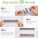 2 x 9.5'' Thickened Large Acrylic Straw Holder for Cabinet Door, Reusable Tumbler Straw Organizer Storage, Straws Storage Dispenser with Ultra Sticky Adhesive, Adjustable Two-Part Straws Organizer (Matte)