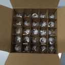 25Pack C7 LED Replacement Light Bulbs, Shatterproof LED Bulbs for Window Candles & Chandeliers, E12 Screw Base, 0.6 Watt Equvalent to 5 6 7 Watt Incandescent Bulbs, Warm White 2200K