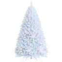 7ft White Iridescent Tinsel Artificial Christmas Tree with 1156 Branch Tips
