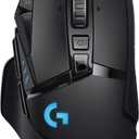 Logitech G502 Lightspeed Wireless Gaming Mouse with Hero 25K Sensor, PowerPlay Compatible, Tunable Weights and Lightsync RGB - Black
