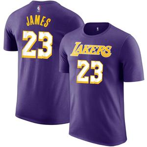 Lebron James Los Angeles Lakers NBA Kids Youth 4-20 Purple Statement Edition Performance Jersey T-Shirt, Size: 14-16