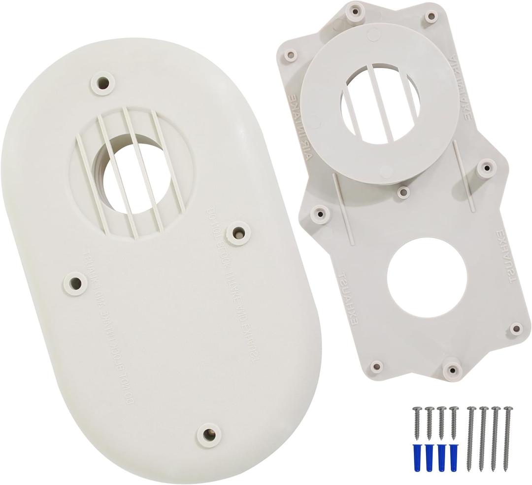 SP20285 Horizontal Vent Termination Kit With Screws For High Efficiency Tankless Gas Water Heater Fit For 2 Inch Pipes, Suitable For Outside Wall