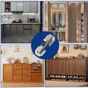 2PCS Soft Close Cabinet Hinge, No Pre-Drilled Cabinet Hinges, Surface Mount Kitchen Cabinet Hinges for Cabinet Doors with Screws