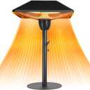 Star Patio Electric Patio Heater, 1500W Outdoor Tabletop Heater, IP44 Waterproof and Tip-over & Overheating Protection, Infrared Heaters, Classic Sandy Black, STP1566-DT2025N2